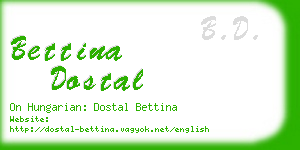 bettina dostal business card